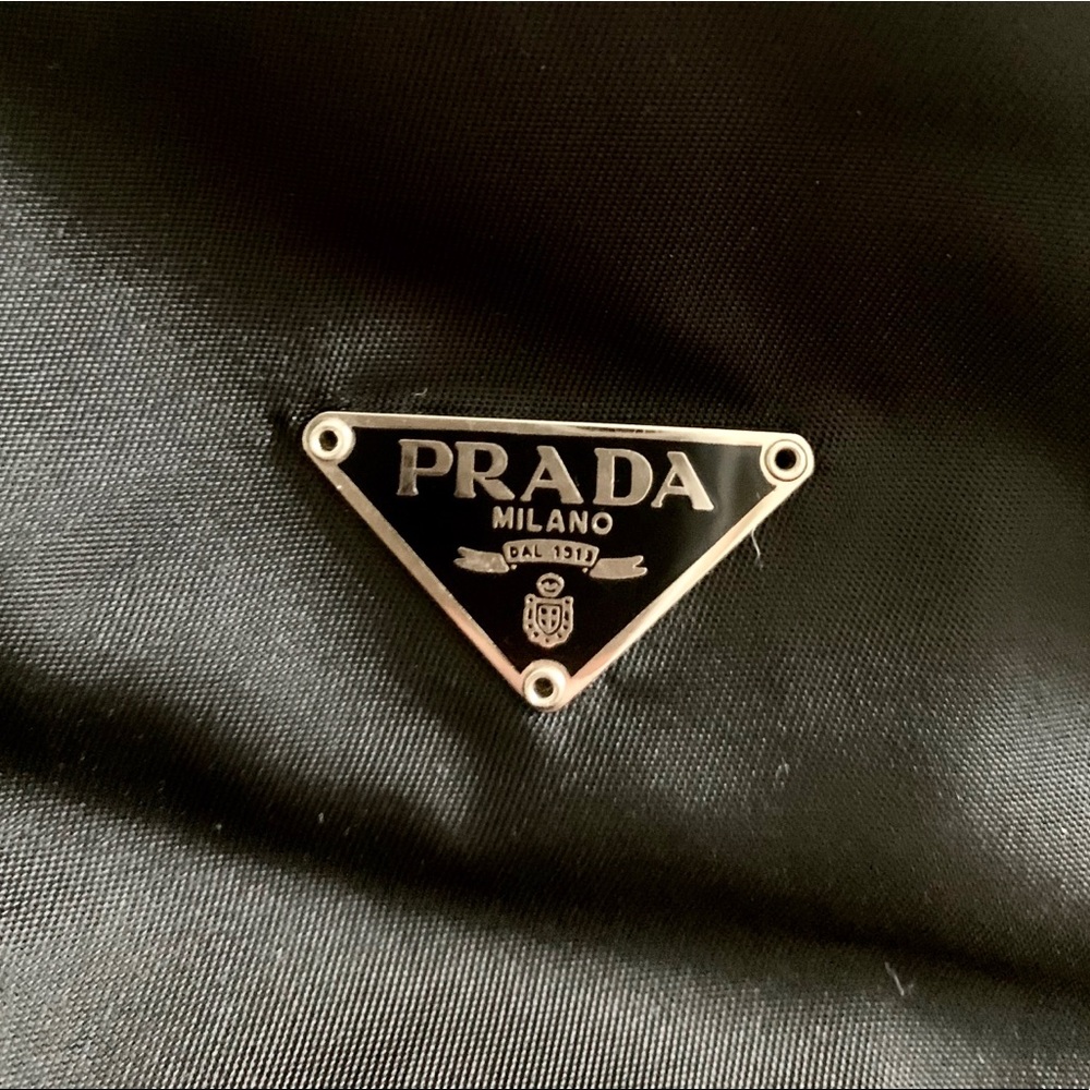 100% Authentic Prada Tessuto Drawstring Pouch Bag - image 3